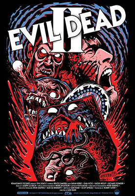 Evil Dead 2 Poster by Jeremy Wheeler